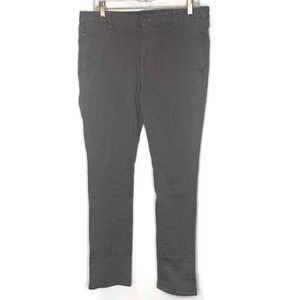 John Varvatos Gray Slim Fit Cotton Stretch Skinny Pants Trousers Size 34